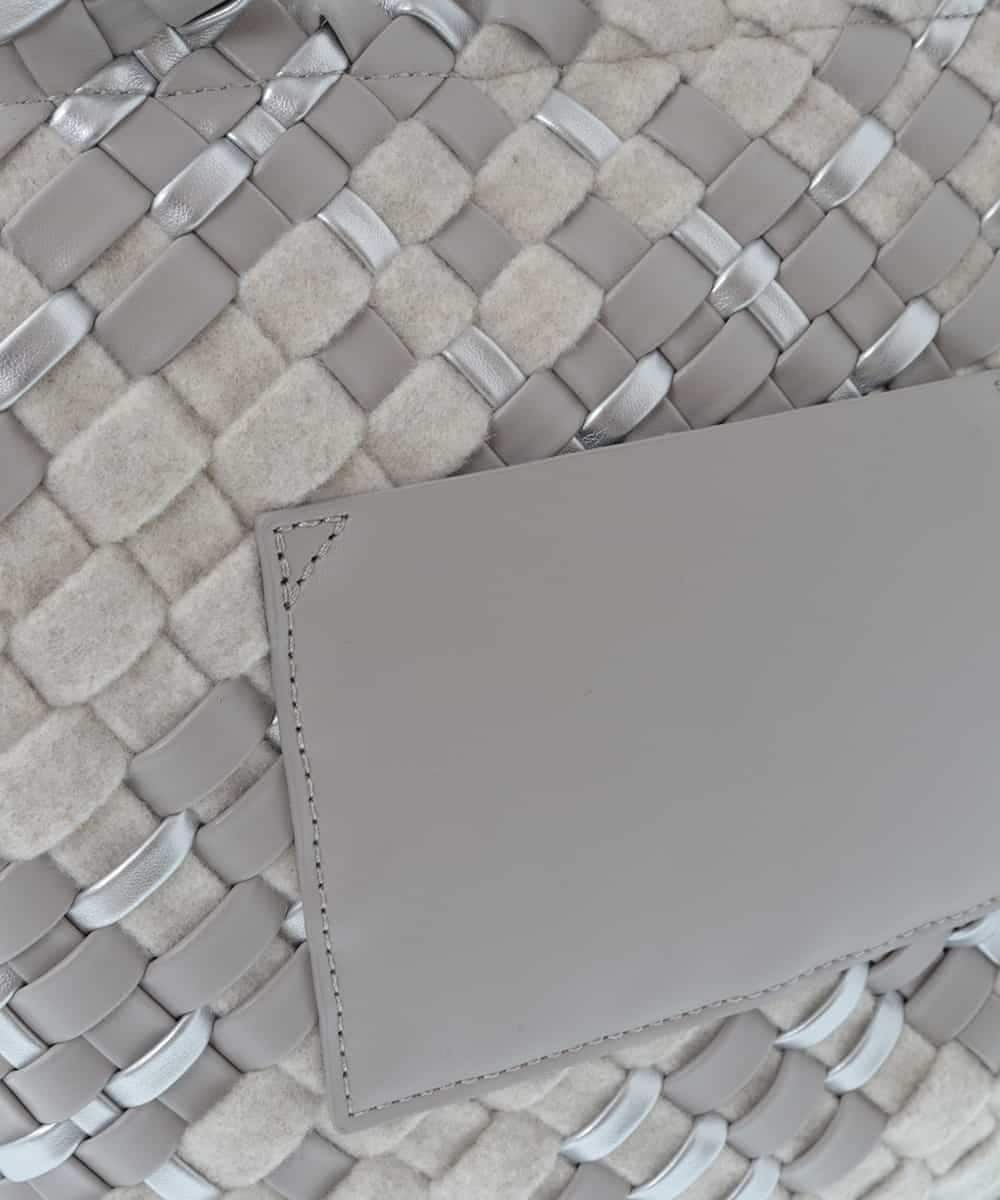 BPCLP93140 MK MICHEL KLEIN BAG(MK ミッシェルクラン バッグ) [2WAY]コンビネーションメッシュバッグ ライトグレー