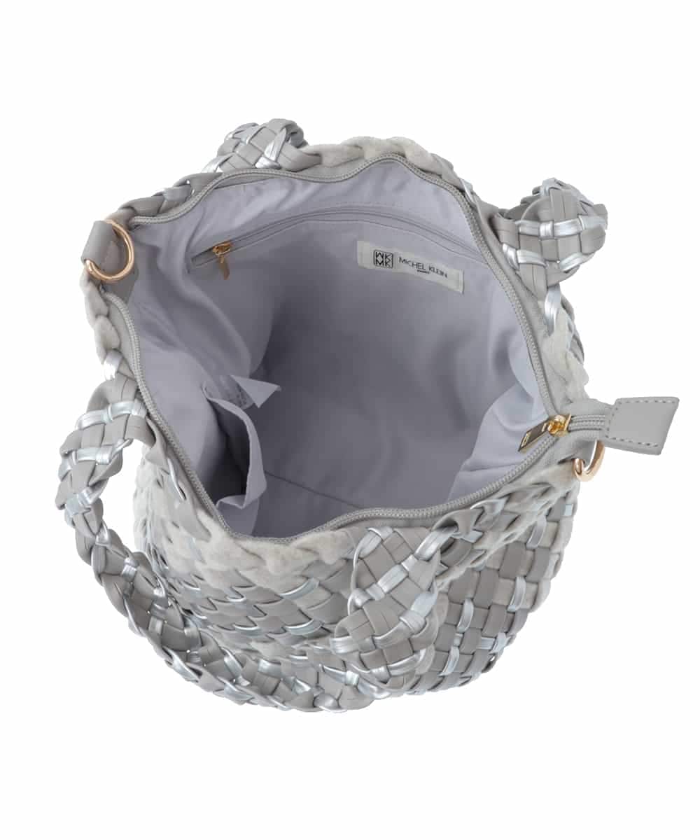 BPCLP93140 MK MICHEL KLEIN BAG(MK ミッシェルクラン バッグ) [2WAY]コンビネーションメッシュバッグ ライトグレー