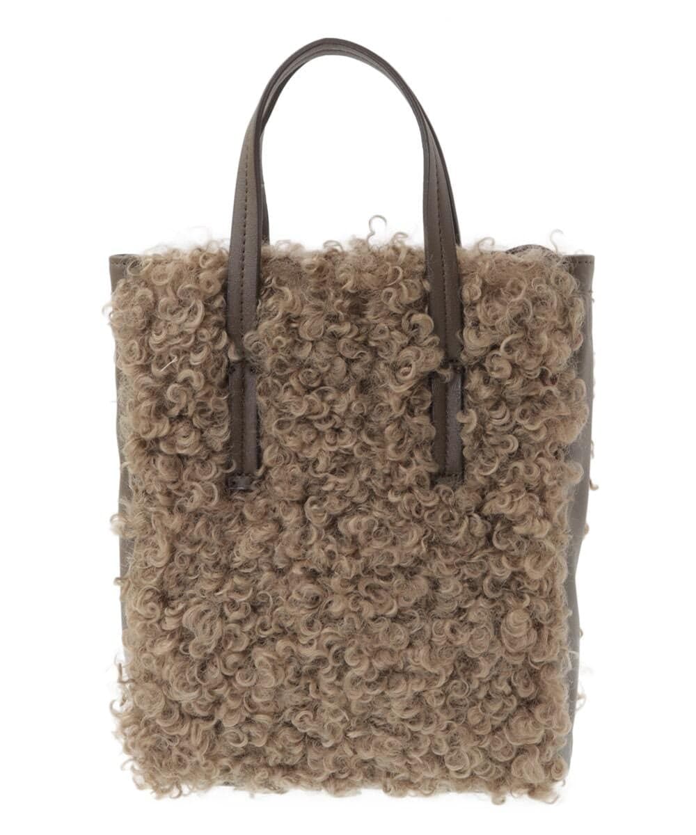 BPCLS91130 MK MICHEL KLEIN BAG(MK ミッシェルクラン バッグ) [2WAY/300g以下の軽量]プードルファーコンビネーションミニトート ライトブルー