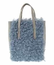 BPCLS91130 MK MICHEL KLEIN BAG(MK ミッシェルクラン バッグ) [2WAY]プードルファーコンビネーションミニトート ライトブルー