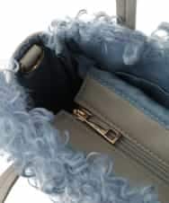 BPCLS91130 MK MICHEL KLEIN BAG(MK ミッシェルクラン バッグ) [2WAY]プードルファーコンビネーションミニトート ライトブルー