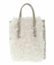 BPCLS91130 MK MICHEL KLEIN BAG(MK ミッシェルクラン バッグ) [2WAY]プードルファーコンビネーションミニトート アイボリー