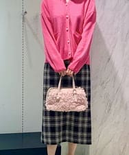 BPCLS92140 MK MICHEL KLEIN BAG(MK ミッシェルクラン バッグ) ［2WAY］プードルファーコンビネーションバッグ ピンク