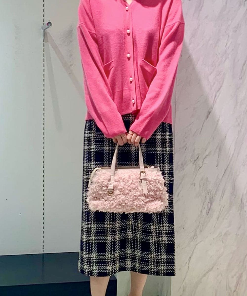 BPCLS92140 MK MICHEL KLEIN BAG(MK ミッシェルクラン バッグ) ［2WAY］プードルファーコンビネーションバッグ ピンク
