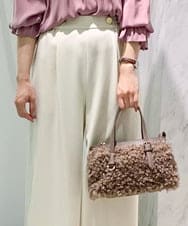BPCLS92140 MK MICHEL KLEIN BAG(MK ミッシェルクラン バッグ) ［2WAY］プードルファーコンビネーションバッグ ベージュ