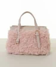 BPCLS92140 MK MICHEL KLEIN BAG(MK ミッシェルクラン バッグ) ［2WAY］プードルファーコンビネーションバッグ ピンク