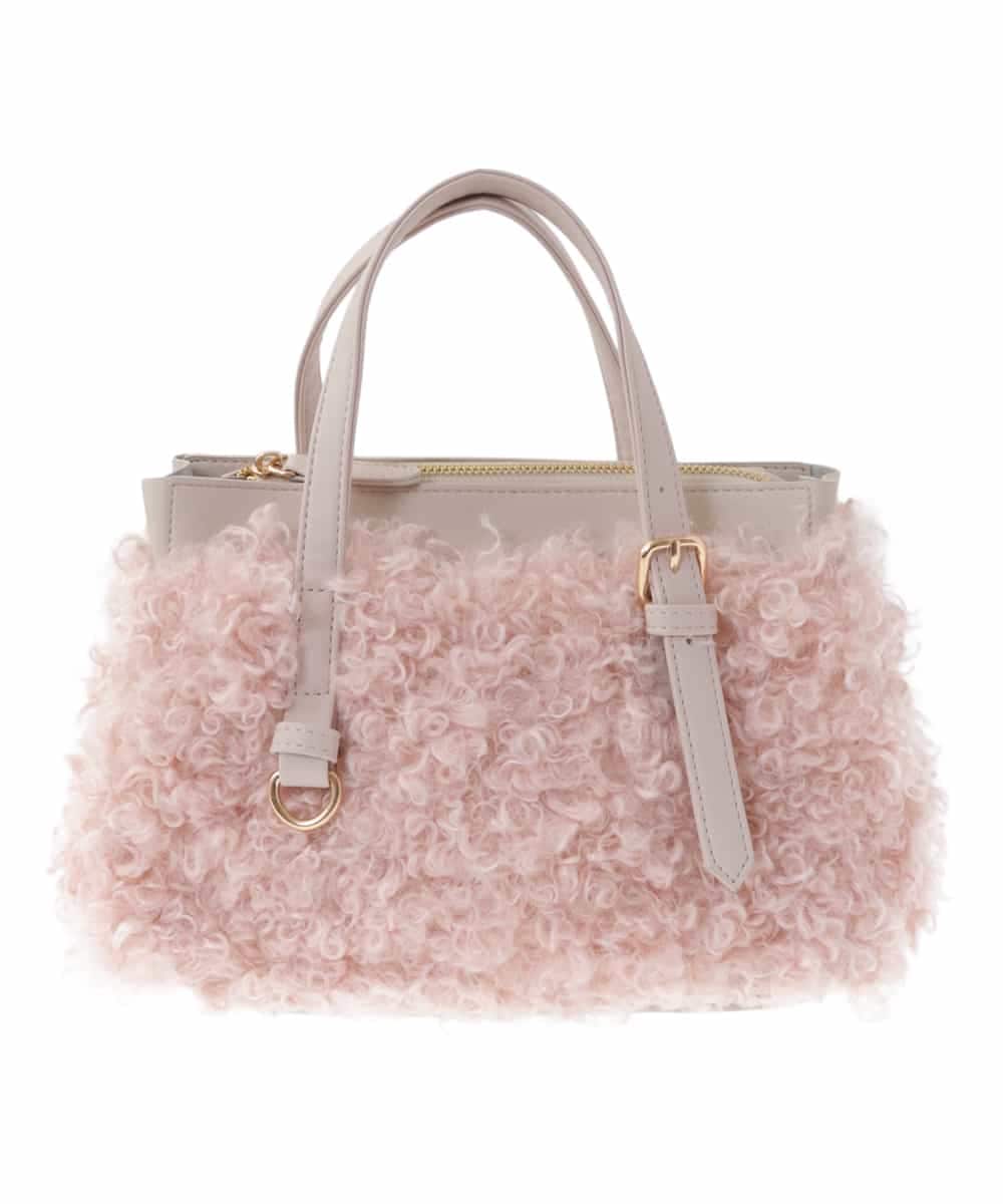BPCLS92140 MK MICHEL KLEIN BAG(MK ミッシェルクラン バッグ) ［2WAY］プードルファーコンビネーションバッグ ピンク