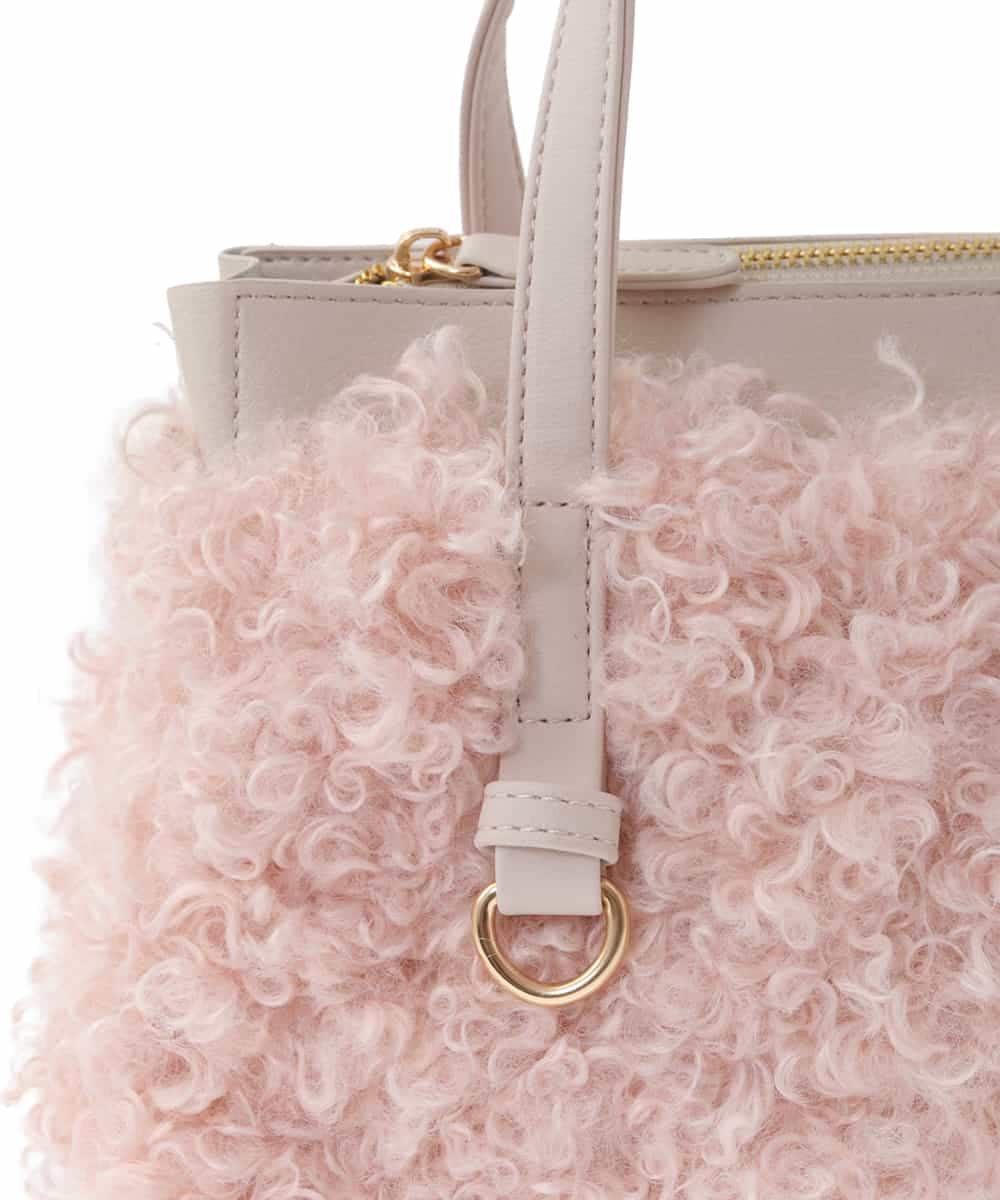 BPCLS92140 MK MICHEL KLEIN BAG(MK ミッシェルクラン バッグ) ［2WAY］プードルファーコンビネーションバッグ ピンク