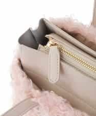 BPCLS92140 MK MICHEL KLEIN BAG(MK ミッシェルクラン バッグ) ［2WAY］プードルファーコンビネーションバッグ ピンク