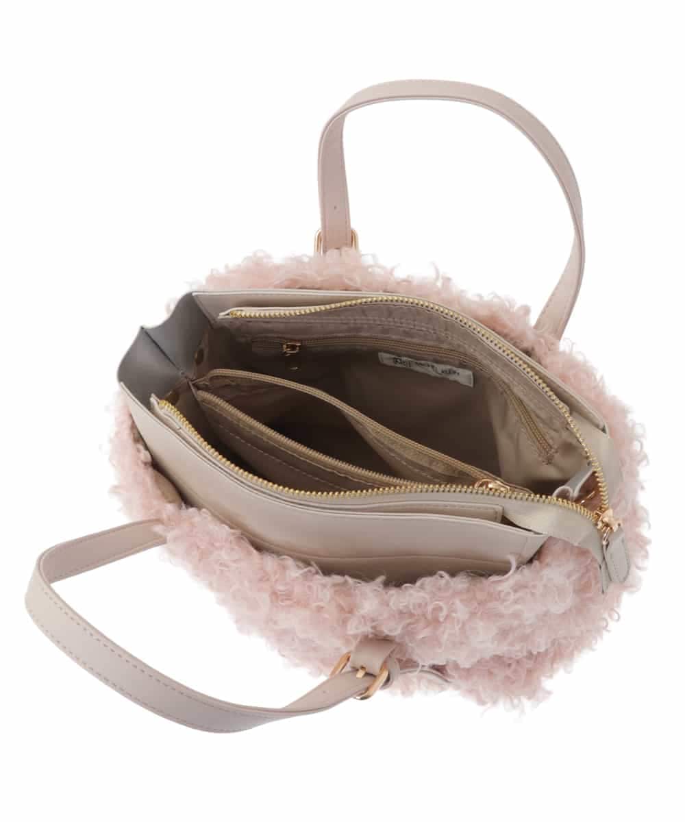BPCLS92140 MK MICHEL KLEIN BAG(MK ミッシェルクラン バッグ) ［2WAY］プードルファーコンビネーションバッグ ピンク