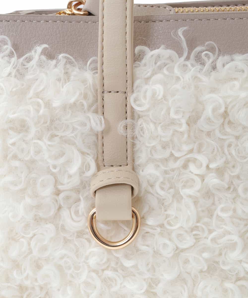 BPCLS92140 MK MICHEL KLEIN BAG(MK ミッシェルクラン バッグ) ［2WAY］プードルファーコンビネーションバッグ ピンク