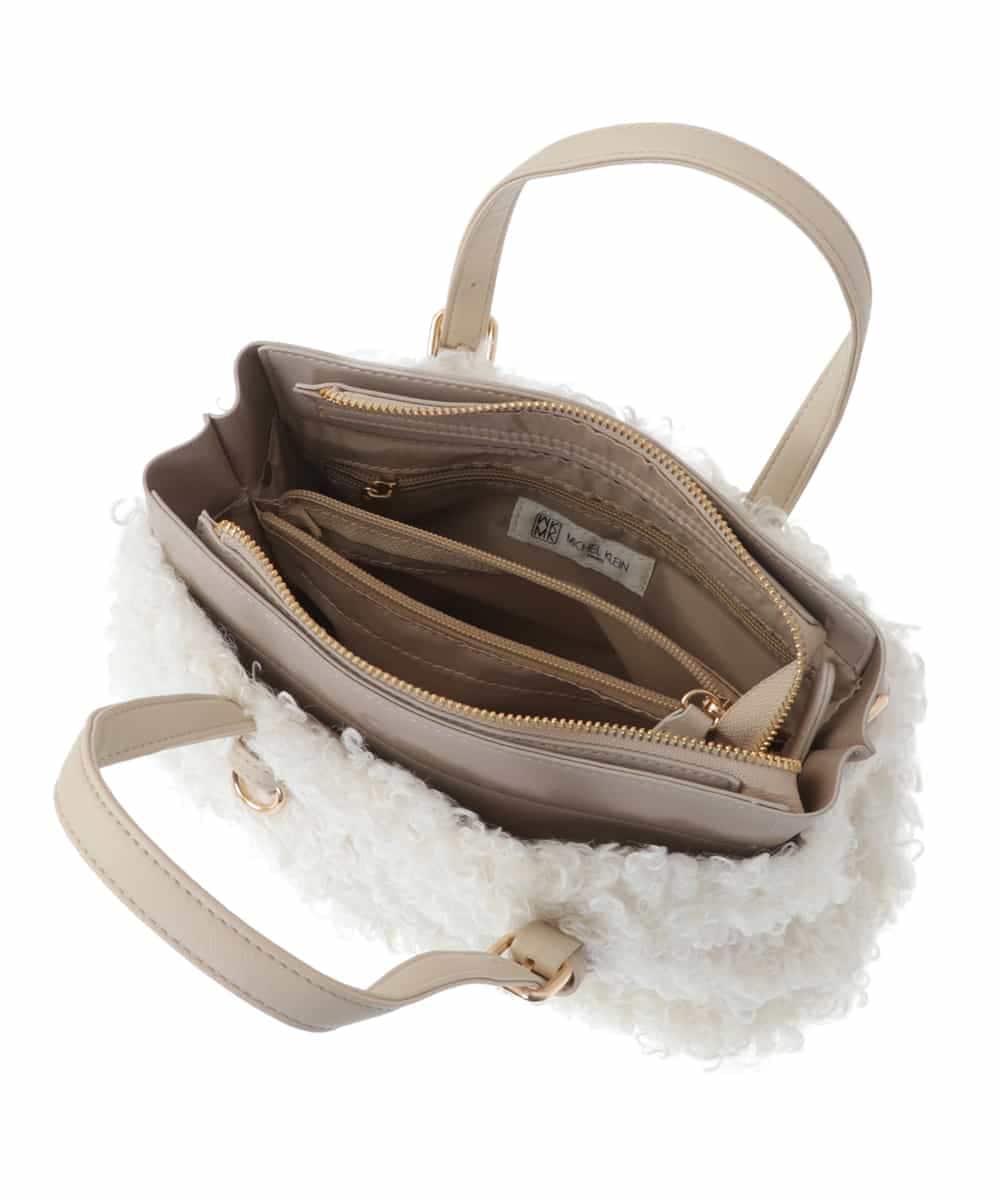 BPCLS92140 MK MICHEL KLEIN BAG(MK ミッシェルクラン バッグ) ［2WAY］プードルファーコンビネーションバッグ ピンク