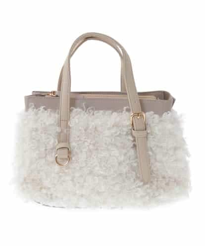 BPCLS92140 MK MICHEL KLEIN BAG ［2WAY］プードルファーコンビネーションバッグ