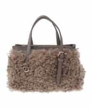 BPCLS92140 MK MICHEL KLEIN BAG(MK ミッシェルクラン バッグ) ［2WAY］プードルファーコンビネーションバッグ ベージュ