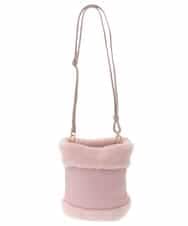 BPCLV91150 MK MICHEL KLEIN BAG(MK ミッシェルクラン バッグ) [2WAY]フェイクファーミニバケツバッグ ピンク