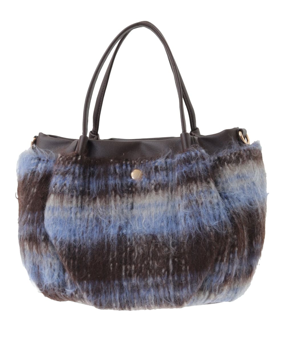 BPCLV92150 MK MICHEL KLEIN BAG(MK ミッシェルクラン バッグ) [2WAY]ニュアンスチェックラウンドトートバッグ イエロー