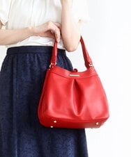 BPCLV93160 MK MICHEL KLEIN BAG(MK ミッシェルクラン バッグ) [2WAY]合成皮革タックデザインバッグ レッド