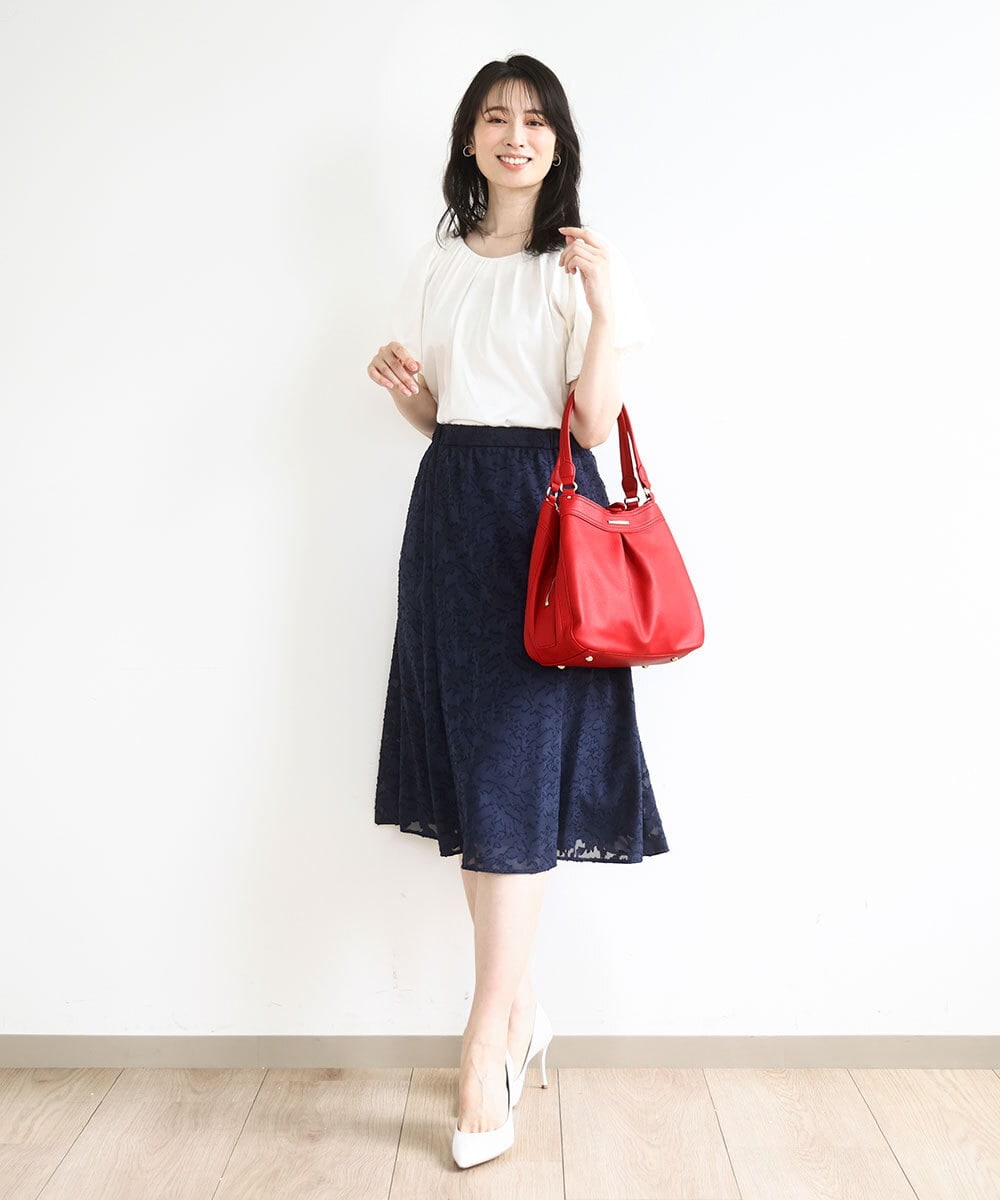 BPCLV93160 MK MICHEL KLEIN BAG(MK ミッシェルクラン バッグ) [2WAY]合成皮革タックデザインバッグ レッド