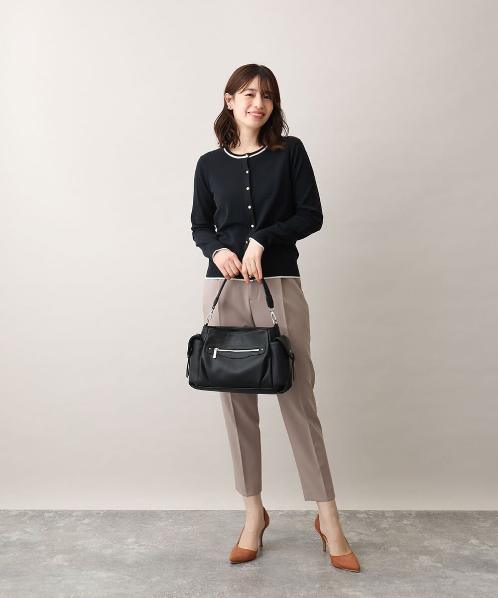 BPCLV94160 MK MICHEL KLEIN BAG(MK ミッシェルクラン バッグ) [2WAY]サイドポケットデザイン合成皮革バッグ パープル