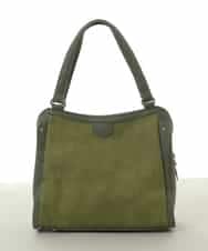 BPCLV95160 MK MICHEL KLEIN BAG(MK ミッシェルクラン バッグ) [2WAY]合成皮革メッシュデザイントートバッグ グリーン