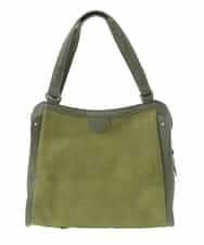 BPCLV95160 MK MICHEL KLEIN BAG(MK ミッシェルクラン バッグ) [2WAY]合成皮革メッシュデザイントートバッグ グリーン