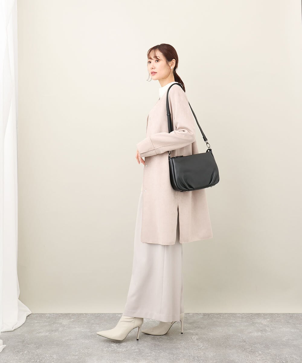 BPKAA01260 MK MICHEL KLEIN BAG(MK ミッシェルクラン バッグ) [2WAY]ギャザーポイントワンハンドルバッグ マスタード