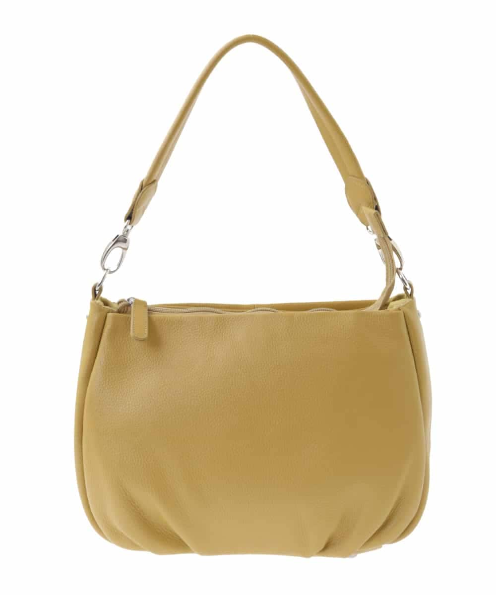 BPKAA01260 MK MICHEL KLEIN BAG(MK ミッシェルクラン バッグ) [2WAY]ギャザーポイントワンハンドルバッグ マスタード