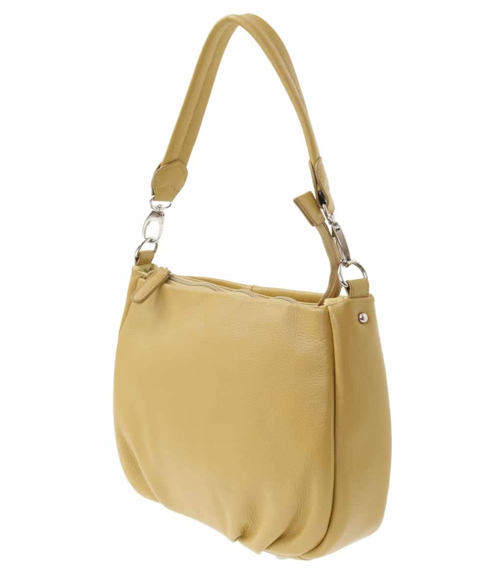 BPKAA01260 MK MICHEL KLEIN BAG(MK ミッシェルクラン バッグ) [2WAY]ギャザーポイントワンハンドルバッグ マスタード