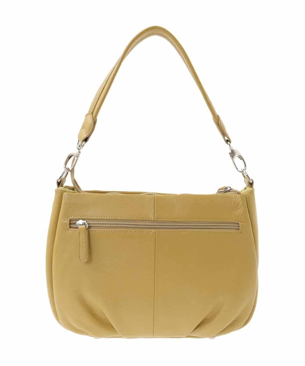 BPKAA01260 MK MICHEL KLEIN BAG(MK ミッシェルクラン バッグ) [2WAY]ギャザーポイントワンハンドルバッグ マスタード