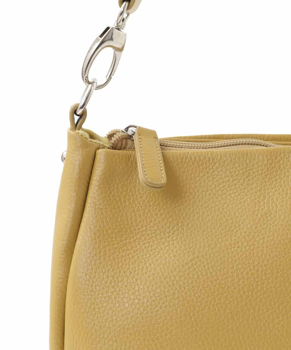 BPKAA01260 MK MICHEL KLEIN BAG(MK ミッシェルクラン バッグ) [2WAY]ギャザーポイントワンハンドルバッグ マスタード