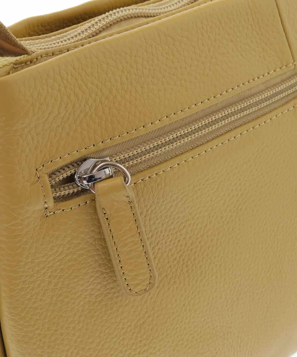 BPKAA01260 MK MICHEL KLEIN BAG(MK ミッシェルクラン バッグ) [2WAY]ギャザーポイントワンハンドルバッグ マスタード