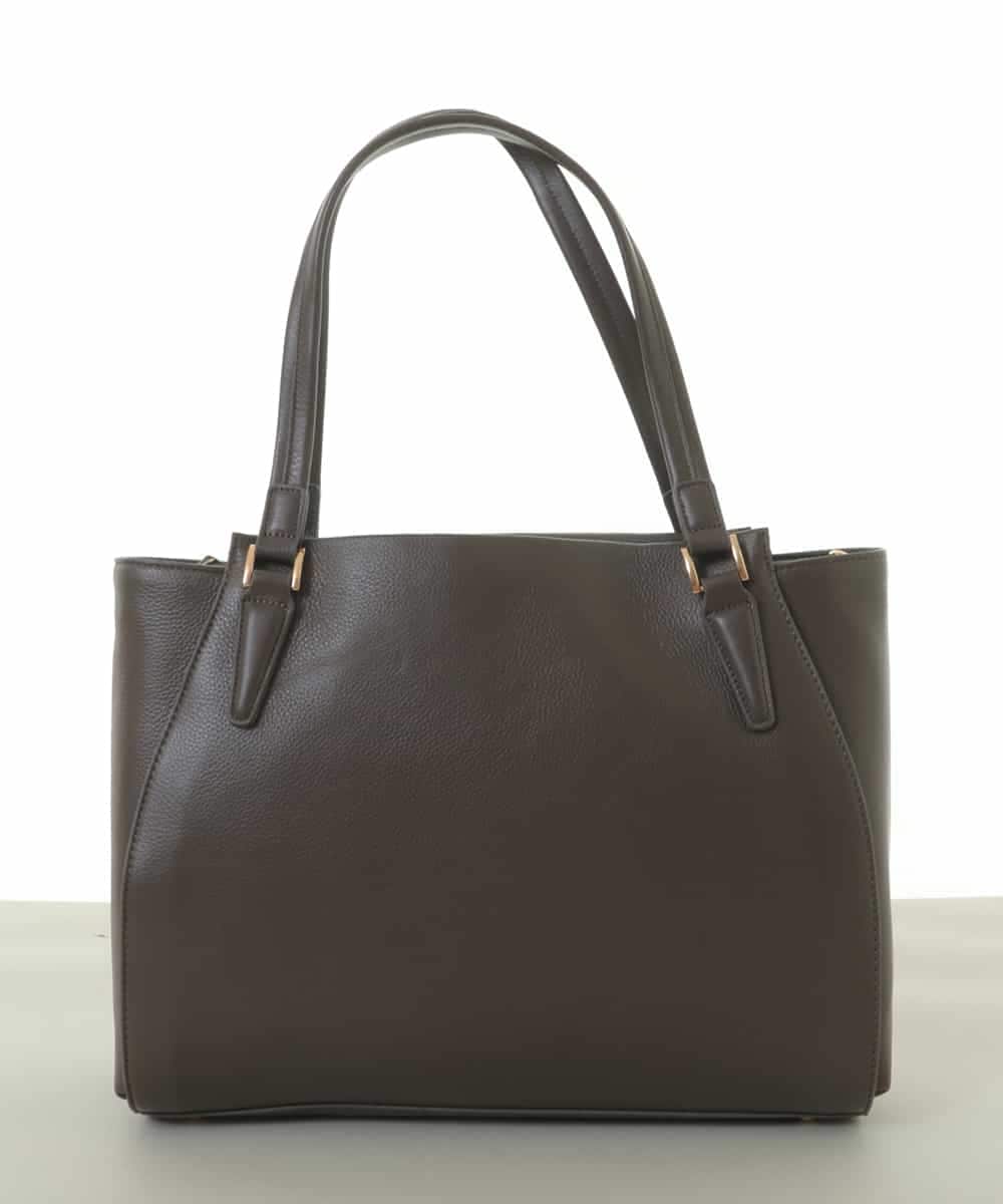 BPKAA02320 MK MICHEL KLEIN BAG(MK ミッシェルクラン バッグ) [2WAY]牛革エレガントスクエアトートバッグ ブラウン