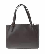 BPKAA02320 MK MICHEL KLEIN BAG(MK ミッシェルクラン バッグ) [2WAY]牛革エレガントスクエアトートバッグ ブラウン
