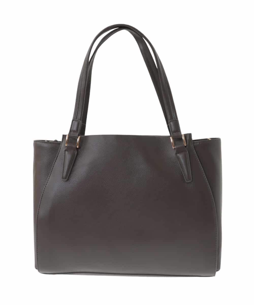 BPKAA02320 MK MICHEL KLEIN BAG(MK ミッシェルクラン バッグ) [2WAY]牛革エレガントスクエアトートバッグ ブラウン