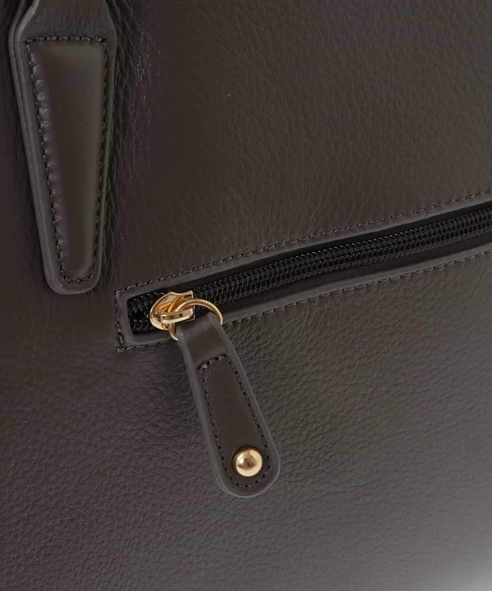 BPKAA02320 MK MICHEL KLEIN BAG(MK ミッシェルクラン バッグ) [2WAY]牛革エレガントスクエアトートバッグ ブラウン