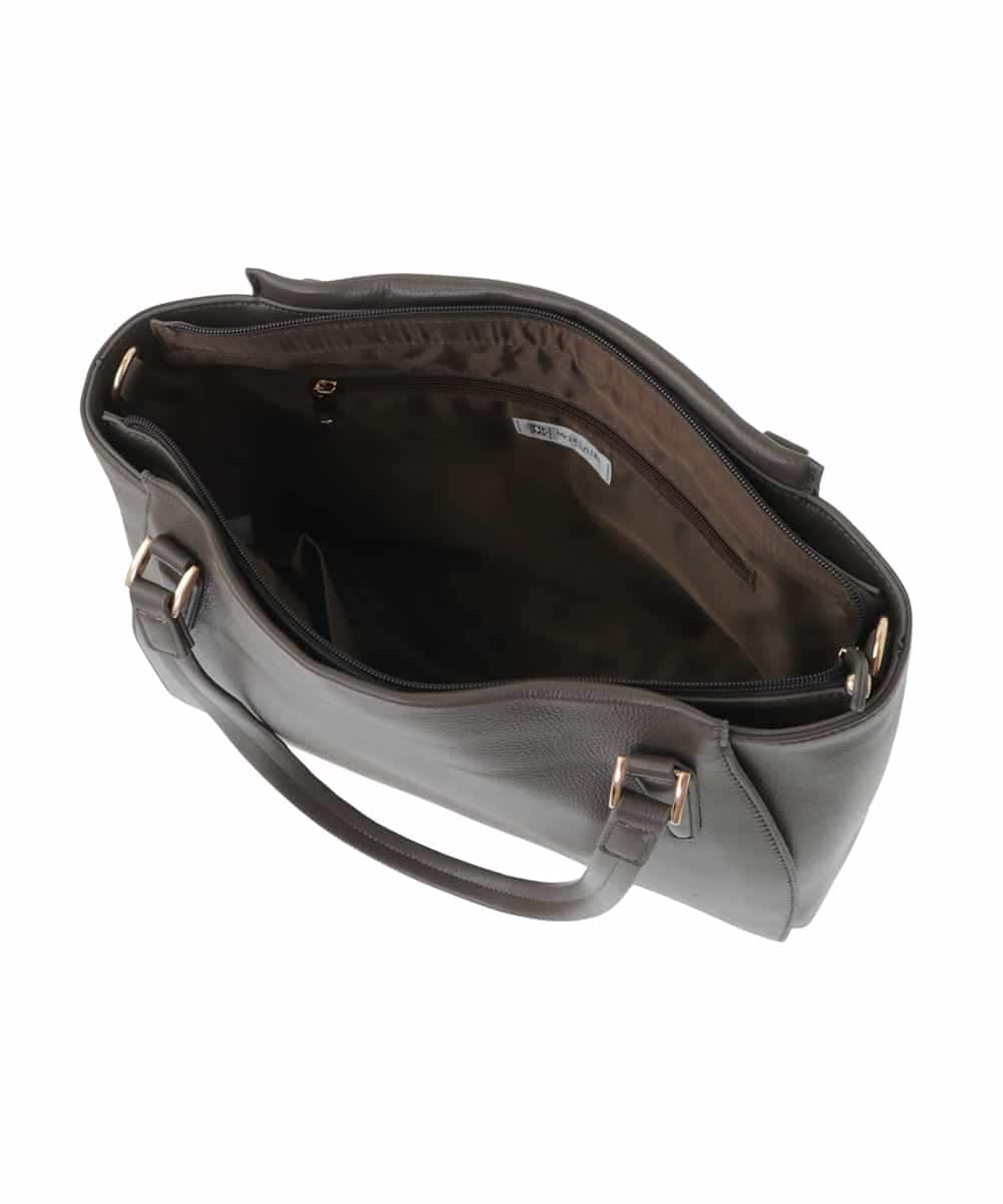 BPKAA02320 MK MICHEL KLEIN BAG(MK ミッシェルクラン バッグ) [2WAY]牛革エレガントスクエアトートバッグ ブラウン