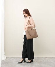 BPKAA04280 MK MICHEL KLEIN BAG(MK ミッシェルクラン バッグ) [2WAY]メタルリベットデザイントートバッグ ベージュ