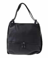 BPKAA05300 MK MICHEL KLEIN BAG(MK ミッシェルクラン バッグ) [2WAY/A4サイズ対応]カウレザー変形トートバッグ ブラック