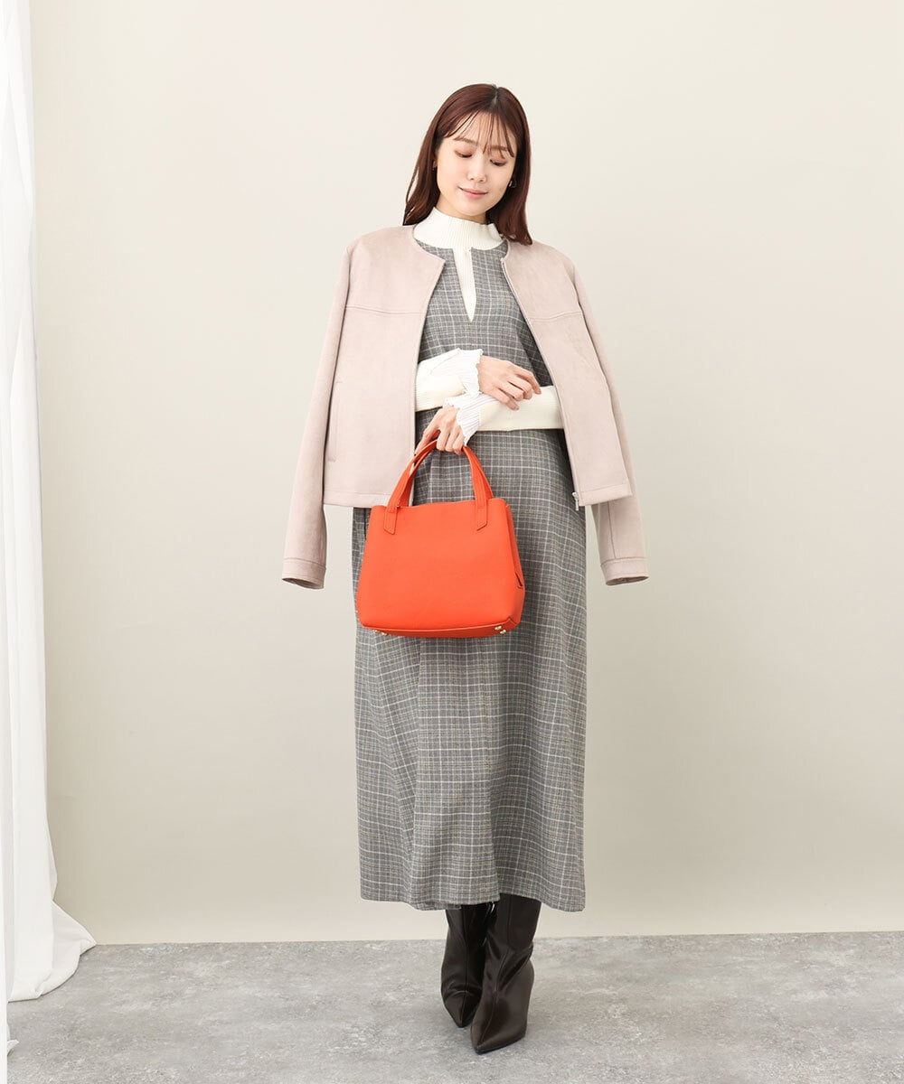 BPKAA06270 MK MICHEL KLEIN BAG(MK ミッシェルクラン バッグ) [2WAY]スクエアコンパクトトートバッグ オレンジ