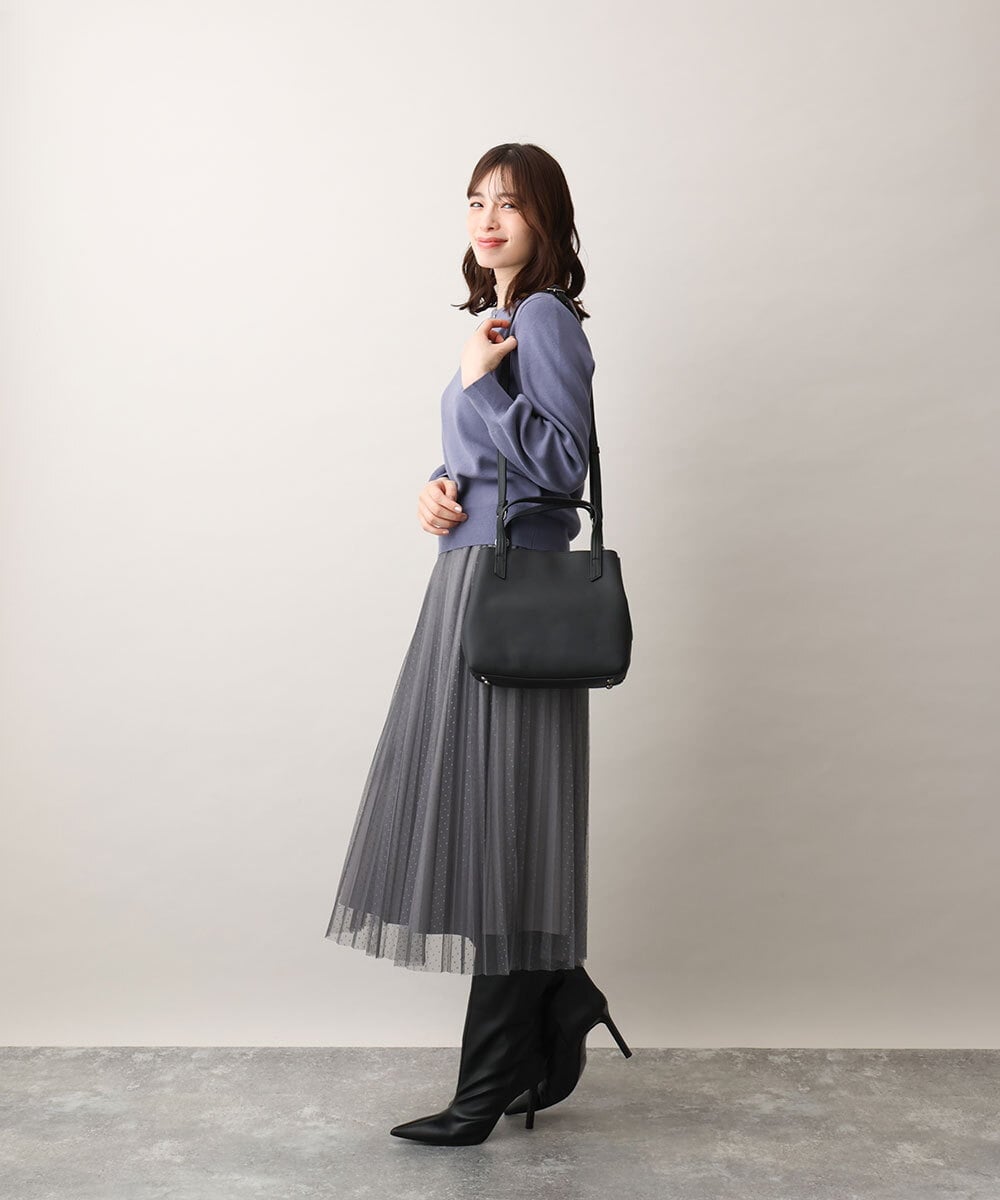 BPKAA06270 MK MICHEL KLEIN BAG(MK ミッシェルクラン バッグ) [2WAY]スクエアコンパクトトートバッグ オレンジ