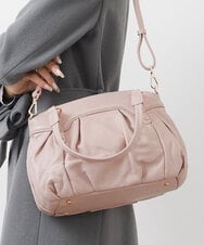 BPKAA08290 MK MICHEL KLEIN BAG(MK ミッシェルクラン バッグ) [2WAY]タックアクセント牛革トートバッグ ピンク