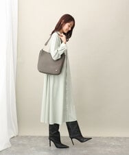 BPKAA20280 MK MICHEL KLEIN BAG(MK ミッシェルクラン バッグ) [2WAY]カウレザースクエアショルダーバッグ アイボリー