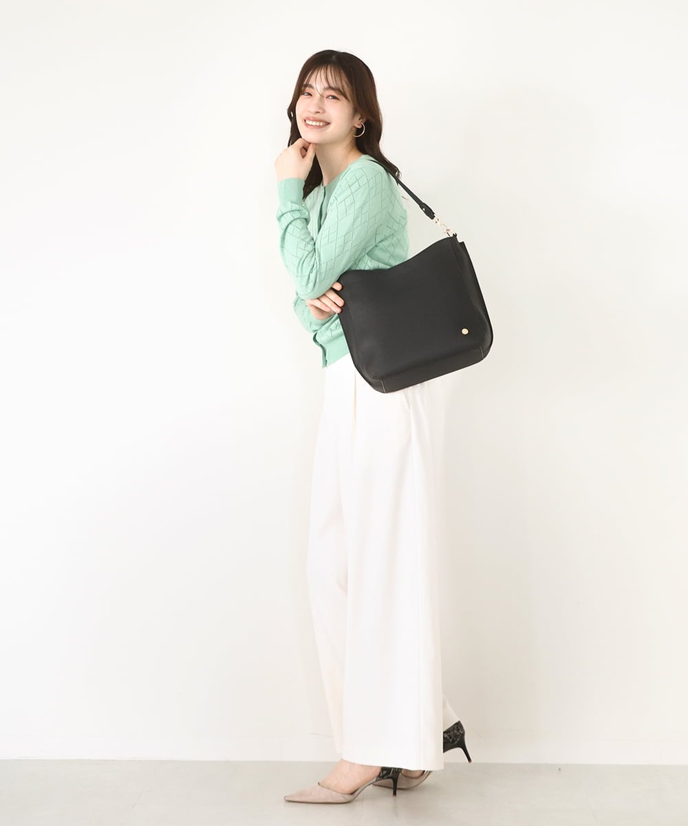 BPKAA20280 MK MICHEL KLEIN BAG(MK ミッシェルクラン バッグ) [2WAY]カウレザースクエアショルダーバッグ アイボリー