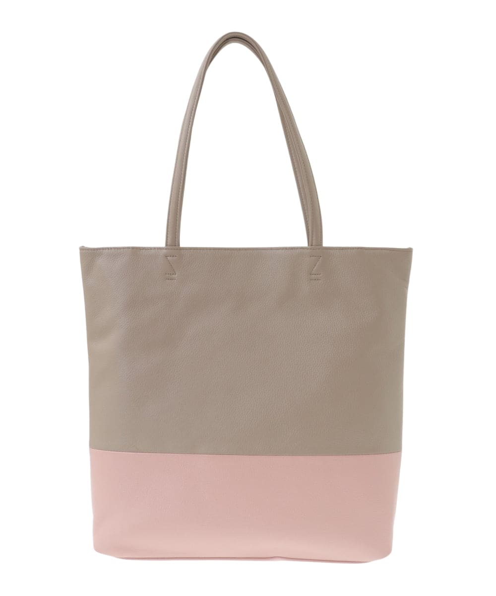 BPKAA21260 MK MICHEL KLEIN BAG(MK ミッシェルクラン バッグ) カウレザー切り替えデザイントートバッグ ネイビー