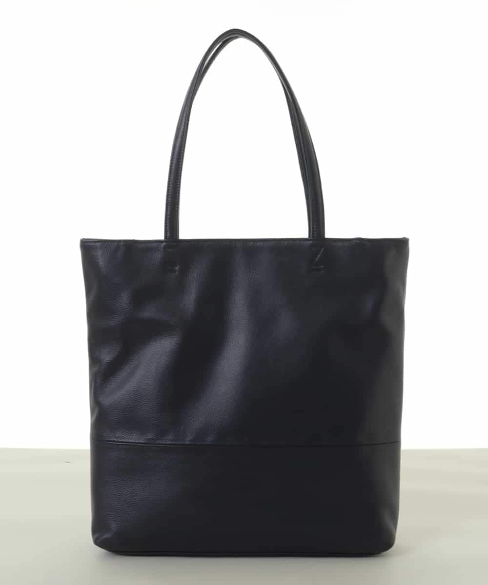 BPKAA21260 MK MICHEL KLEIN BAG(MK ミッシェルクラン バッグ) カウレザー切り替えデザイントートバッグ ネイビー