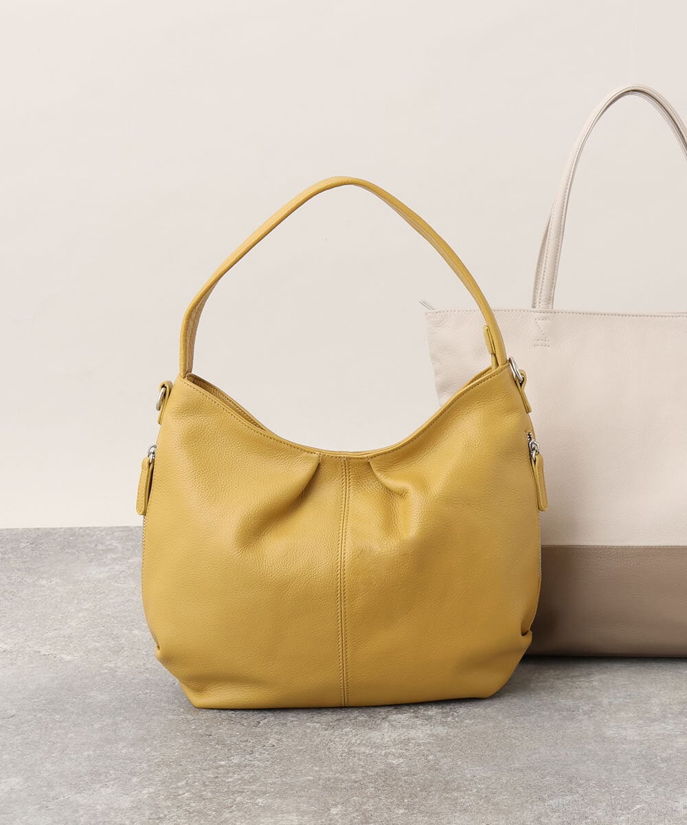 BPKAA21280 MK MICHEL KLEIN BAG(MK ミッシェルクラン バッグ) [2WAY]カウレザーワンハンドルバッグ マスタード