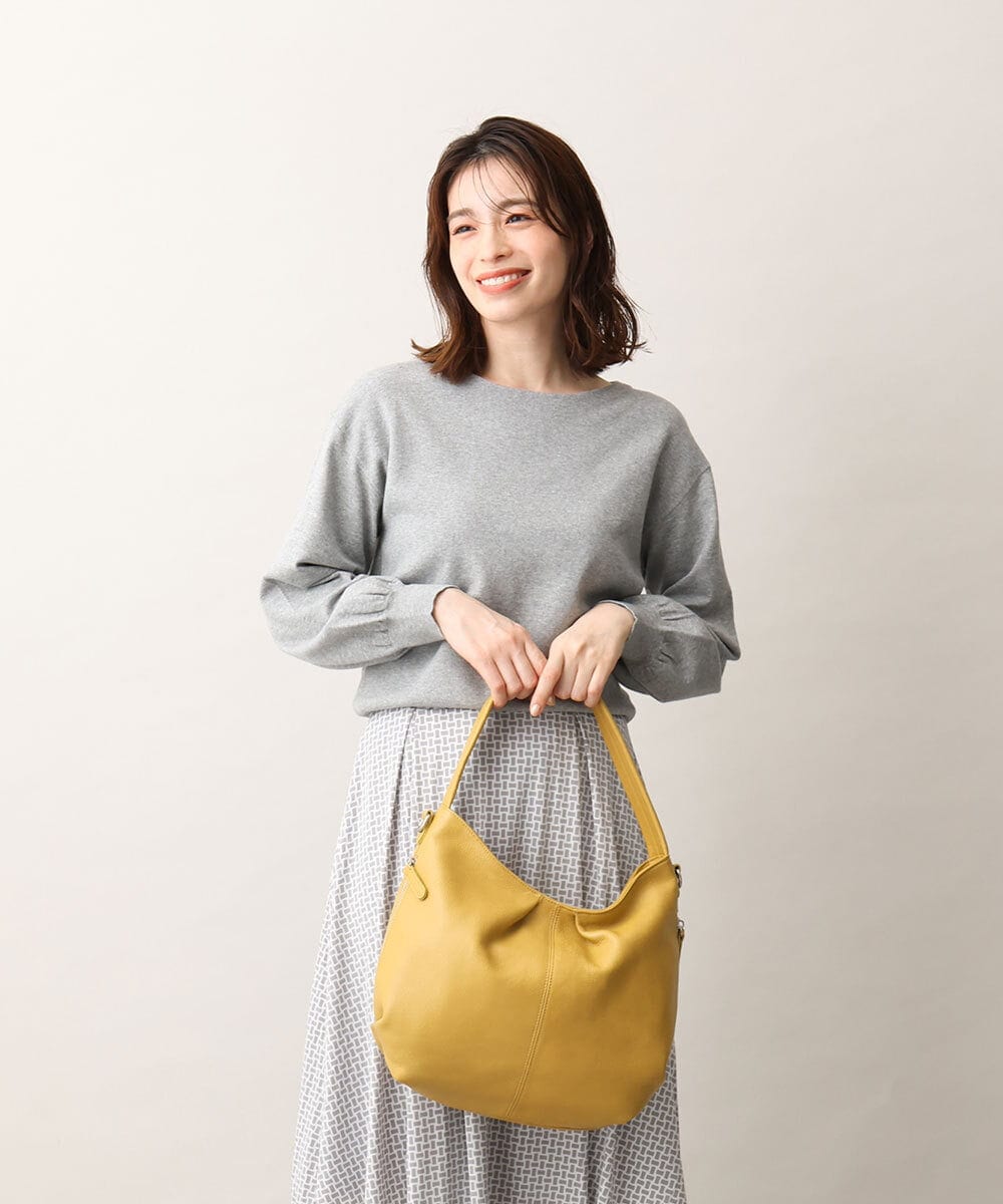 BPKAA21280 MK MICHEL KLEIN BAG(MK ミッシェルクラン バッグ) [2WAY]カウレザーワンハンドルバッグ マスタード