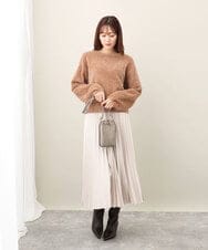 BPKAA30165 MK MICHEL KLEIN BAG(MK ミッシェルクラン バッグ) [軽量]牛革ウォレットショルダーバッグ マスタード