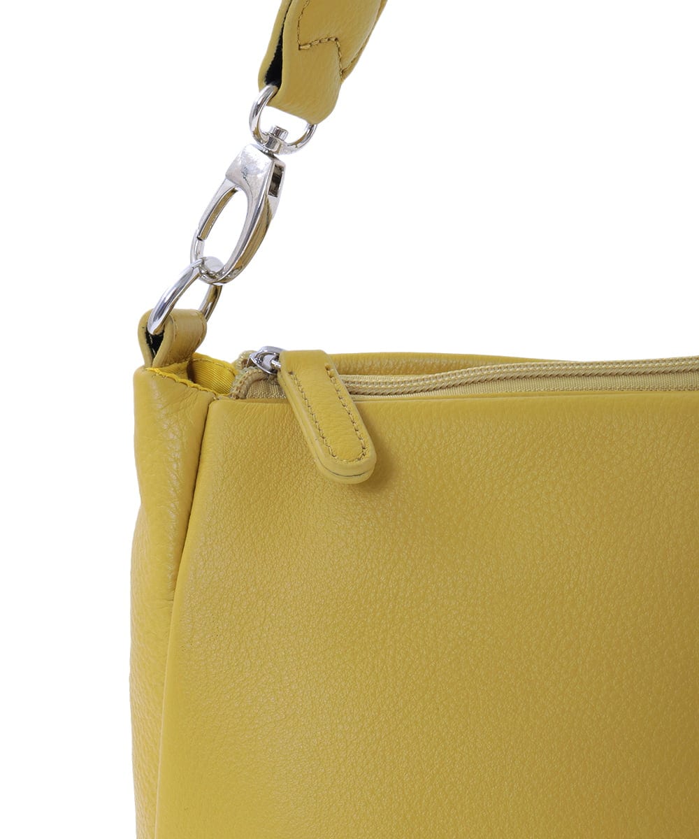 BPKAD01260 MK MICHEL KLEIN BAG(MK ミッシェルクラン バッグ) [2WAY]ギャザーポイントワンハンドルバッグ マスタード