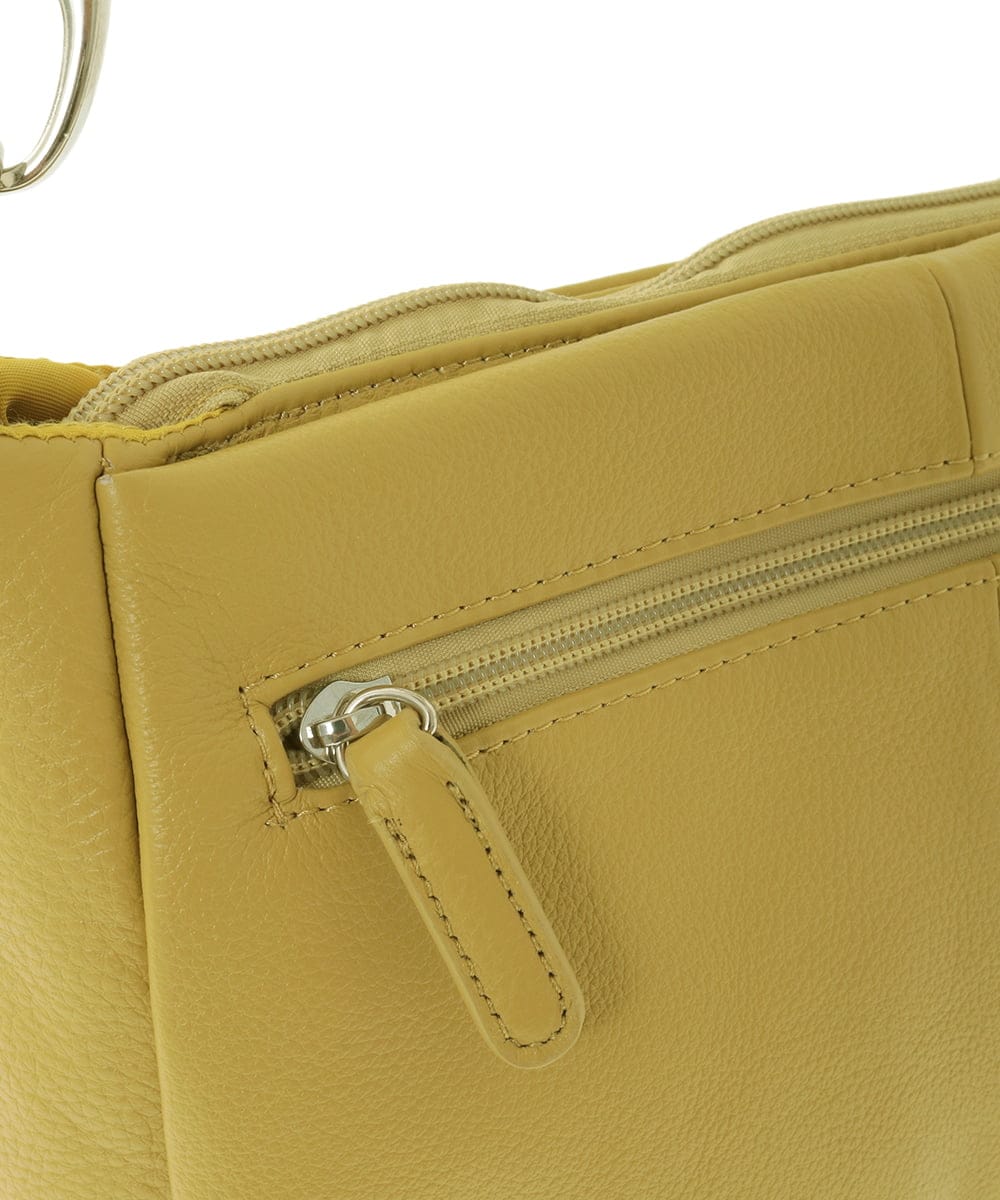 BPKAD01260 MK MICHEL KLEIN BAG(MK ミッシェルクラン バッグ) [2WAY]ギャザーポイントワンハンドルバッグ マスタード